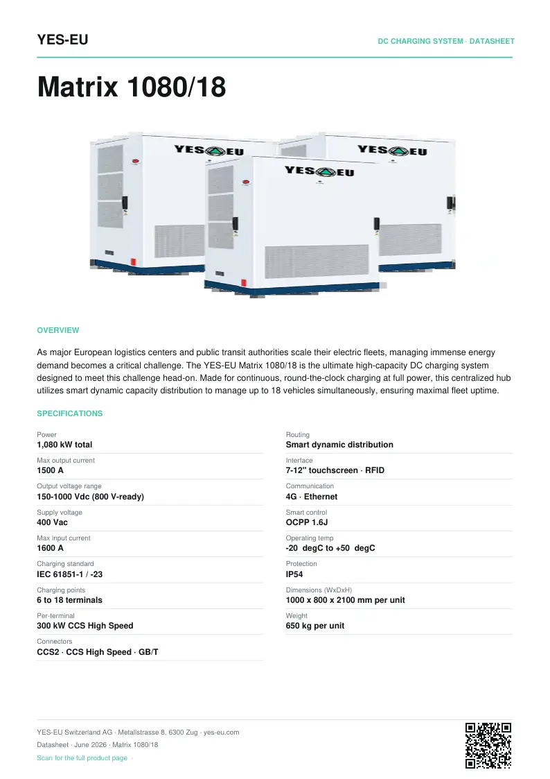 Preview of Matrix 1080/18 datasheet (PDF)