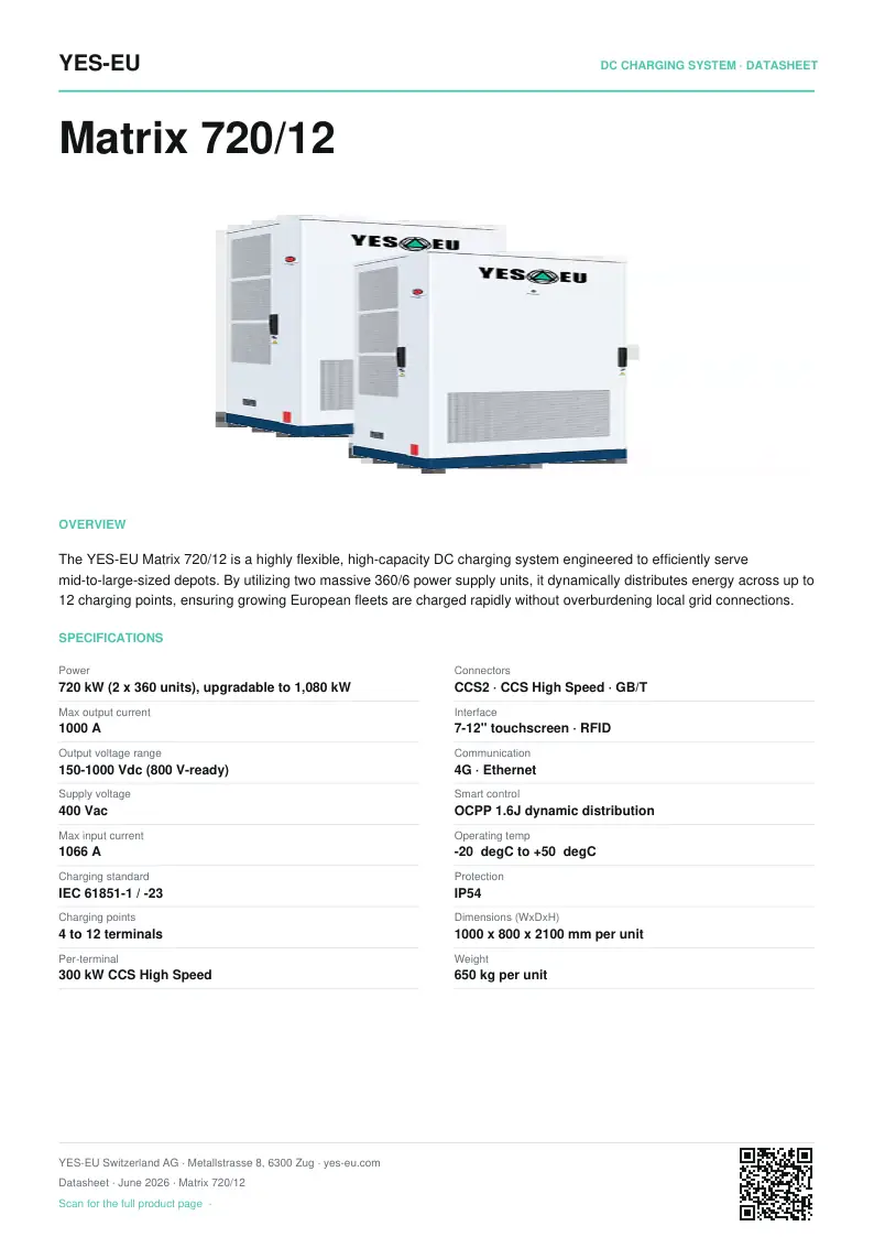 Preview of Matrix 720/12 datasheet (PDF)