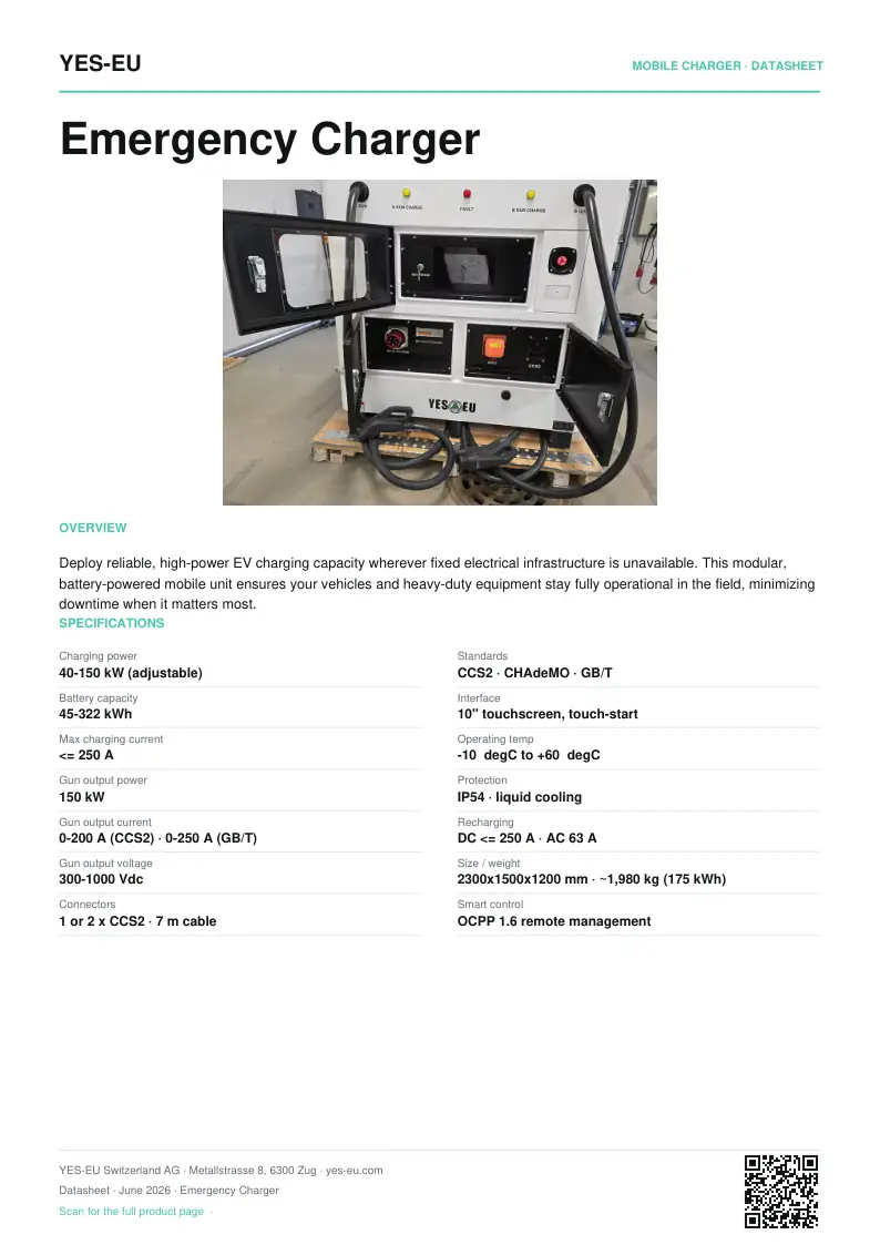 Preview of Emergency Charger datasheet (PDF)